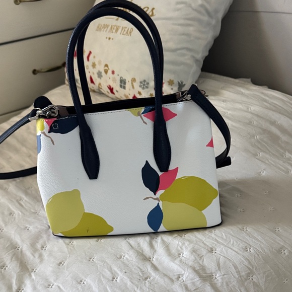 Kate Spade White Satchel with Bold Floral Accents - Picture 6 of 6